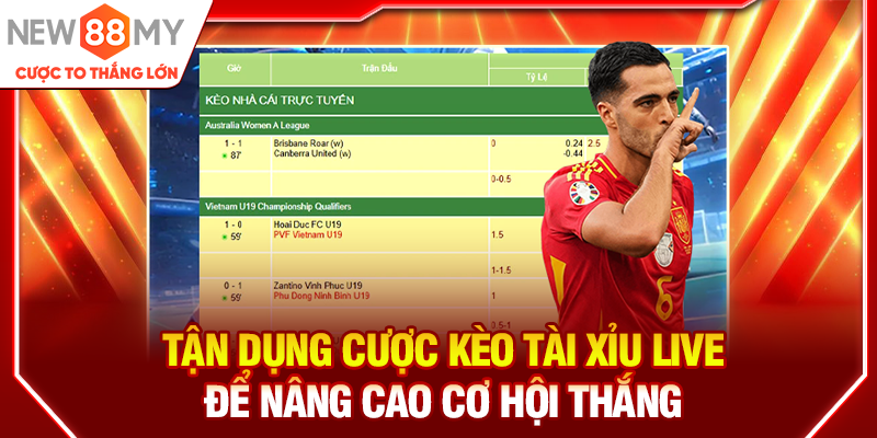 Tận dụng cược kèo tài xỉu live để nâng cao cơ hội thắng