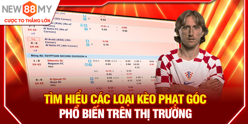 Tìm hiểu các loại kèo phạt góc phổ biến trên thị trường